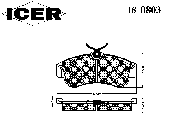 Тормозные колодки ICER 180803