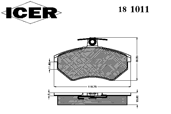 Тормозные колодки ICER 181011