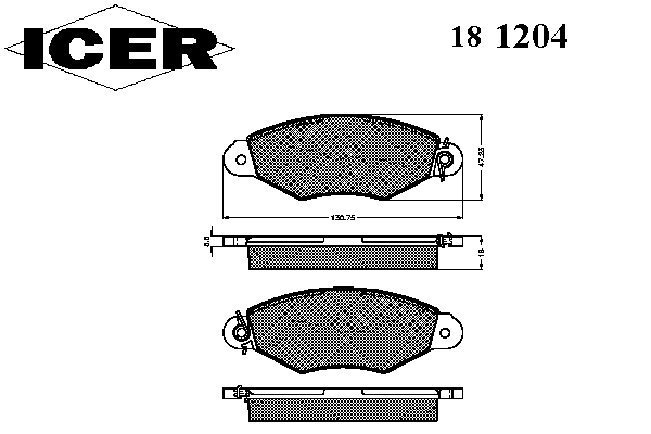 Тормозные колодки ICER 181204