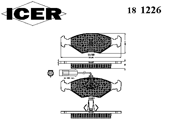 Тормозные колодки ICER 181226