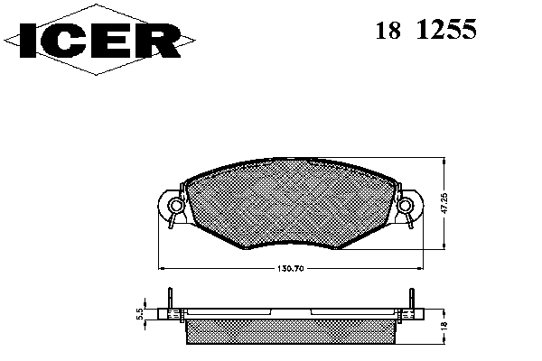 Тормозные колодки ICER 181255