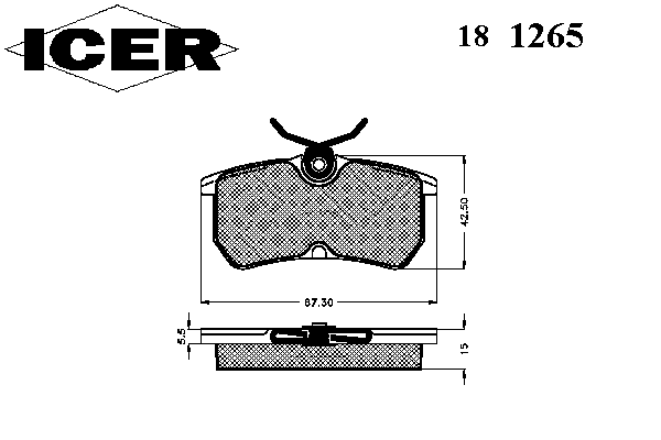 Тормозные колодки ICER 181265