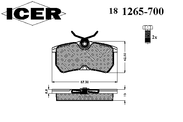 Тормозные колодки ICER 181265-700