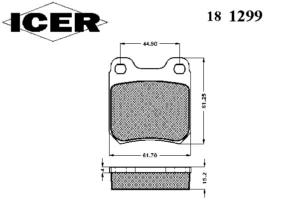 Тормозные колодки ICER 181299