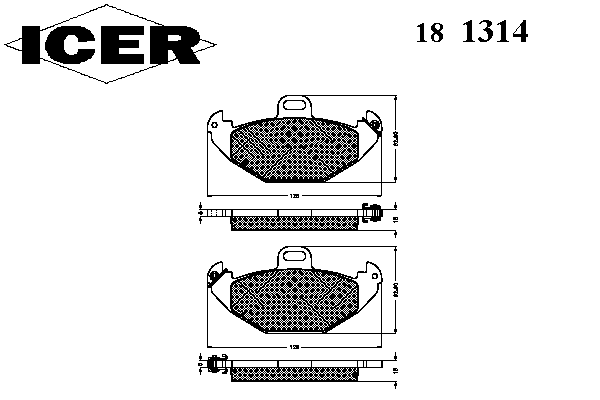 Тормозные колодки ICER 181314