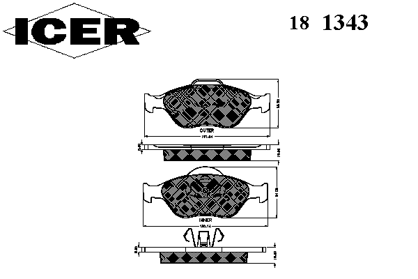 Тормозные колодки ICER 181343