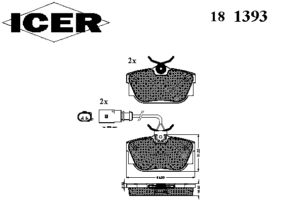 Тормозные колодки ICER 181393
