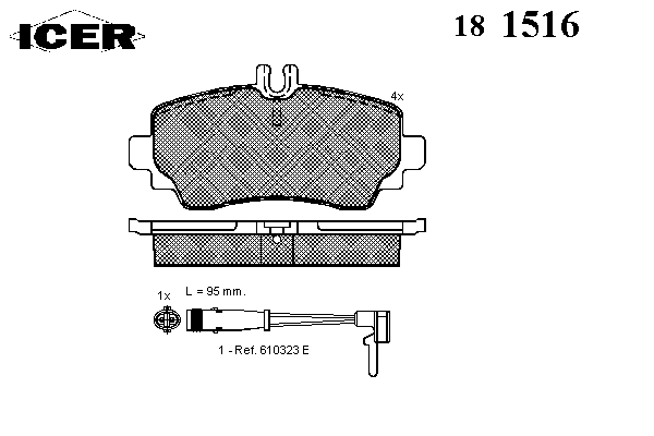 Тормозные колодки ICER 181516