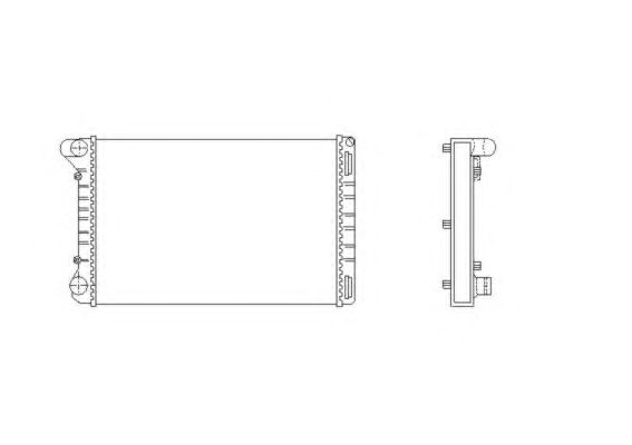 Радиатор, охлаждение двигателя NRF 53665