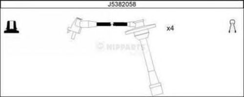 Комплект высоковольтных проводов NIPPARTS J5382058