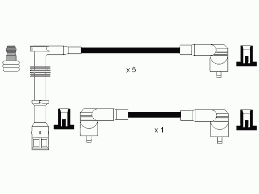 Комплект высоковольтных проводов NGK RCAD207