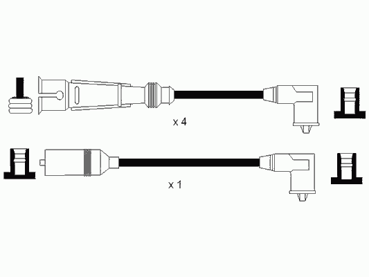 Комплект высоковольтных проводов NGK RCVW218