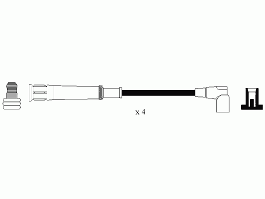 Комплект высоковольтных проводов NGK RCBW222