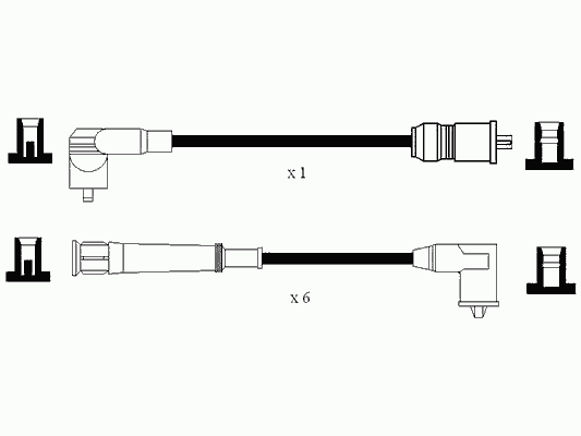 Комплект високовольтних проводів NGK 0577