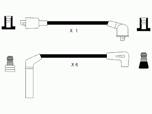 Комплект високовольтних проводів NGK 8287