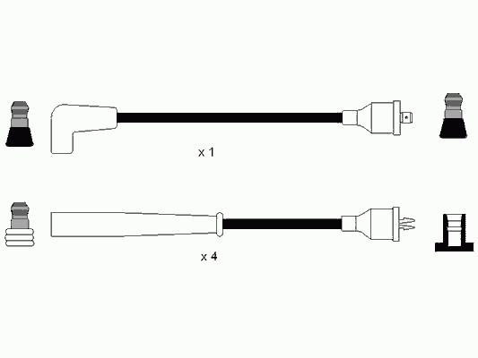 Комплект высоковольтных проводов NGK RCCR308