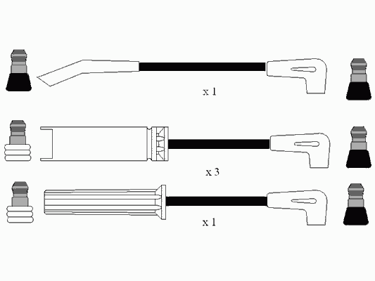 Комплект високовольтних проводів NGK 0594