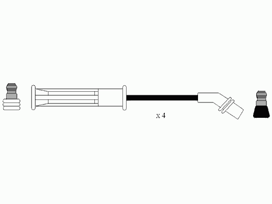 Комплект високовольтних проводів NGK 7198