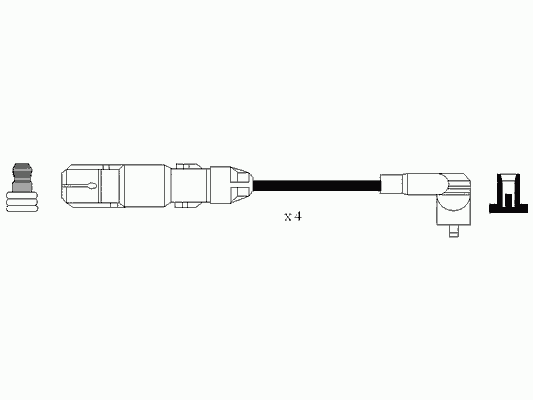 Комплект високовольтних проводів NGK 7061