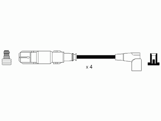 Комплект високовольтних проводів NGK 7303