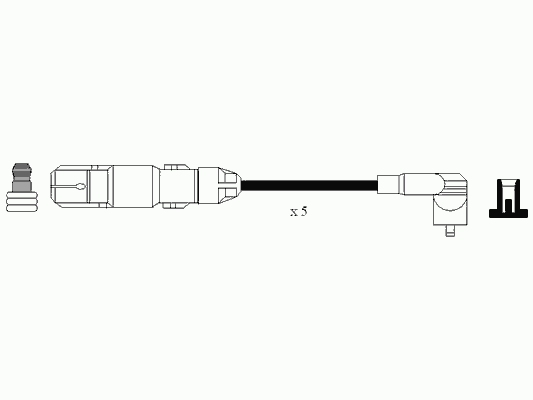 Комплект високовольтних проводів NGK 0965