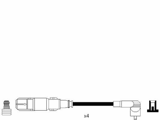 Комплект високовольтних проводів NGK 7302