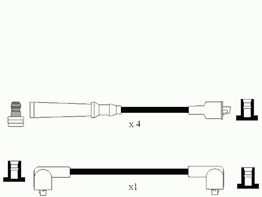 Комплект высоковольтных проводов NGK RCVL601