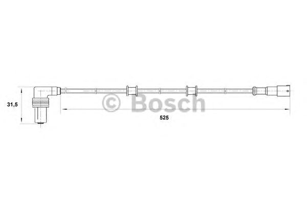Датчик вращения колеса BOSCH 0 265 001 206