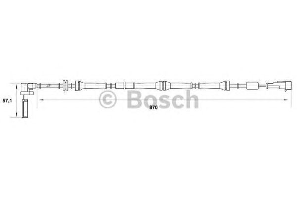 Датчик вращения колеса BOSCH 0 265 007 016