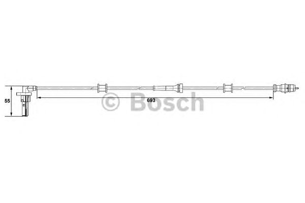 Датчик вращения колеса BOSCH 0 265 007 534