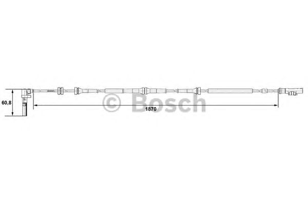 Датчик вращения колеса BOSCH 0 265 007 543