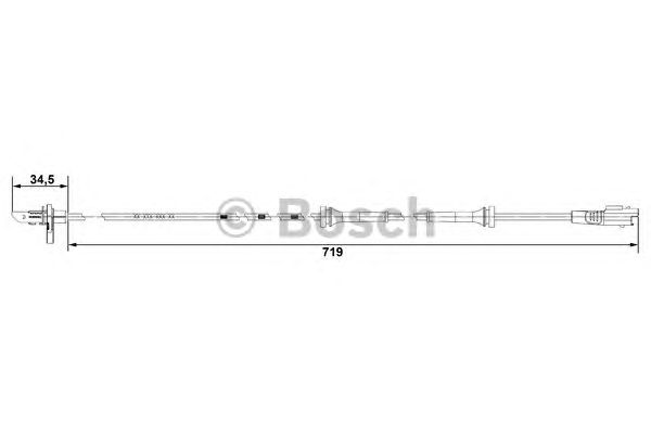 Датчик вращения колеса BOSCH 0 265 007 707