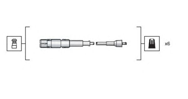 Комплект високовольтних проводів MAGNETI MARELLI 941318111149