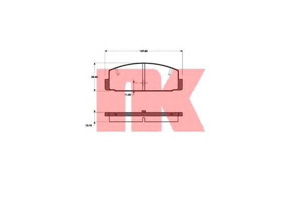 Тормозные колодки NK 223240
