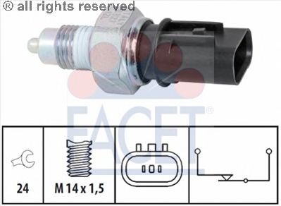 Выключатель, фара заднего хода FACET 7.6327