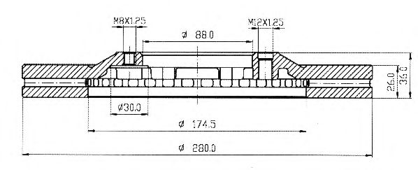 Тормозной диск QH International BDC4741