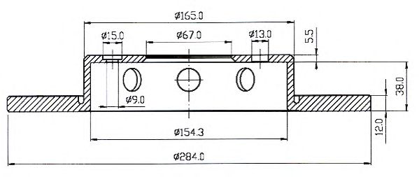 Тормозной диск QH International BDC3838