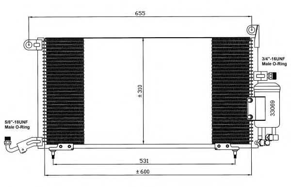 Радиатор кондиционера NRF 35035