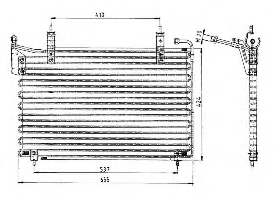 Радіатор кондиціонера NRF 35071