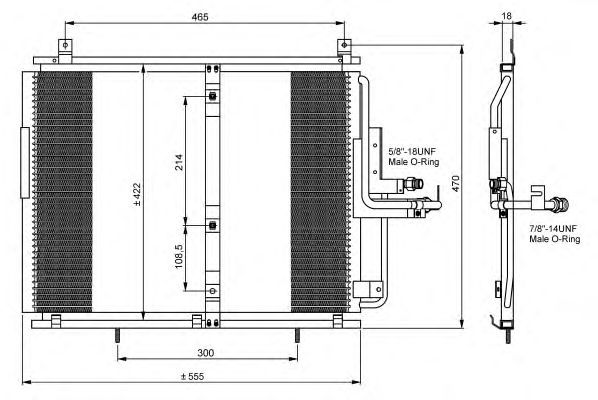 Радиатор кондиционера NRF 35244