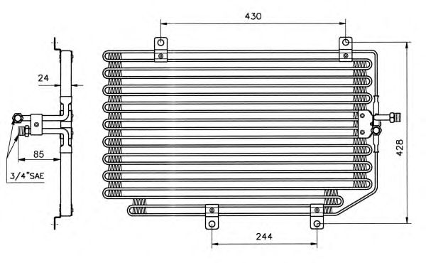 Радиатор кондиционера NRF 35363