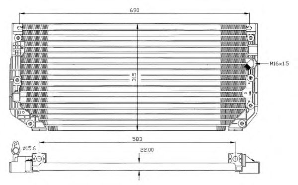 Радиатор кондиционера NRF 35387