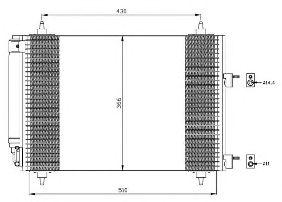 Радиатор кондиционера NRF 35445