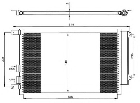 Радиатор кондиционера NRF 35499
