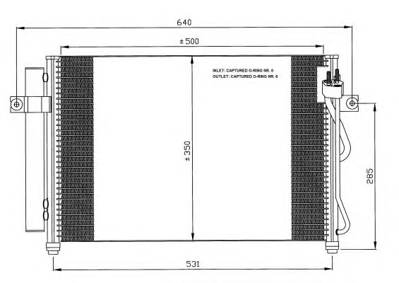 Радиатор кондиционера NRF 35630