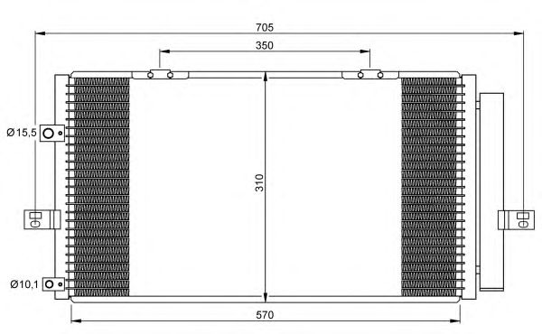Радіатор кондиціонера NRF 35659