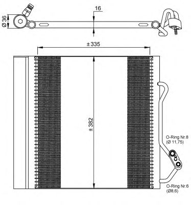 Радиатор кондиционера NRF 35874