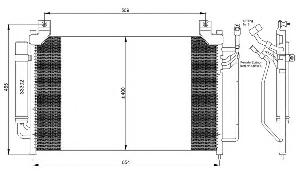 Радиатор кондиционера NRF 35881