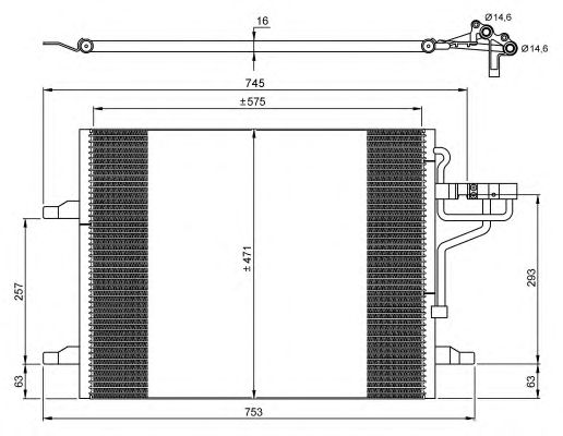 Радиатор кондиционера NRF 35936