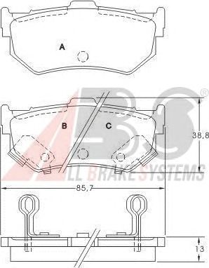 Тормозные колодки A.B.S. 36173